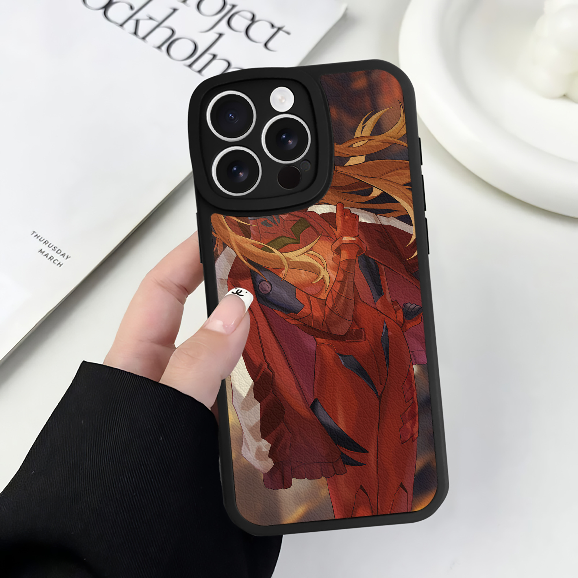 （画像用） EVA 新世紀エヴァンゲリオン 【iPhone 16シリーズ対応】シリコンスマホケース（レザー調） 材質：シリコン